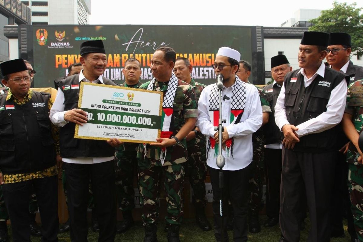 Baznas menerima bantuan kemanusiaan untuk Palestina Rp10 miliar