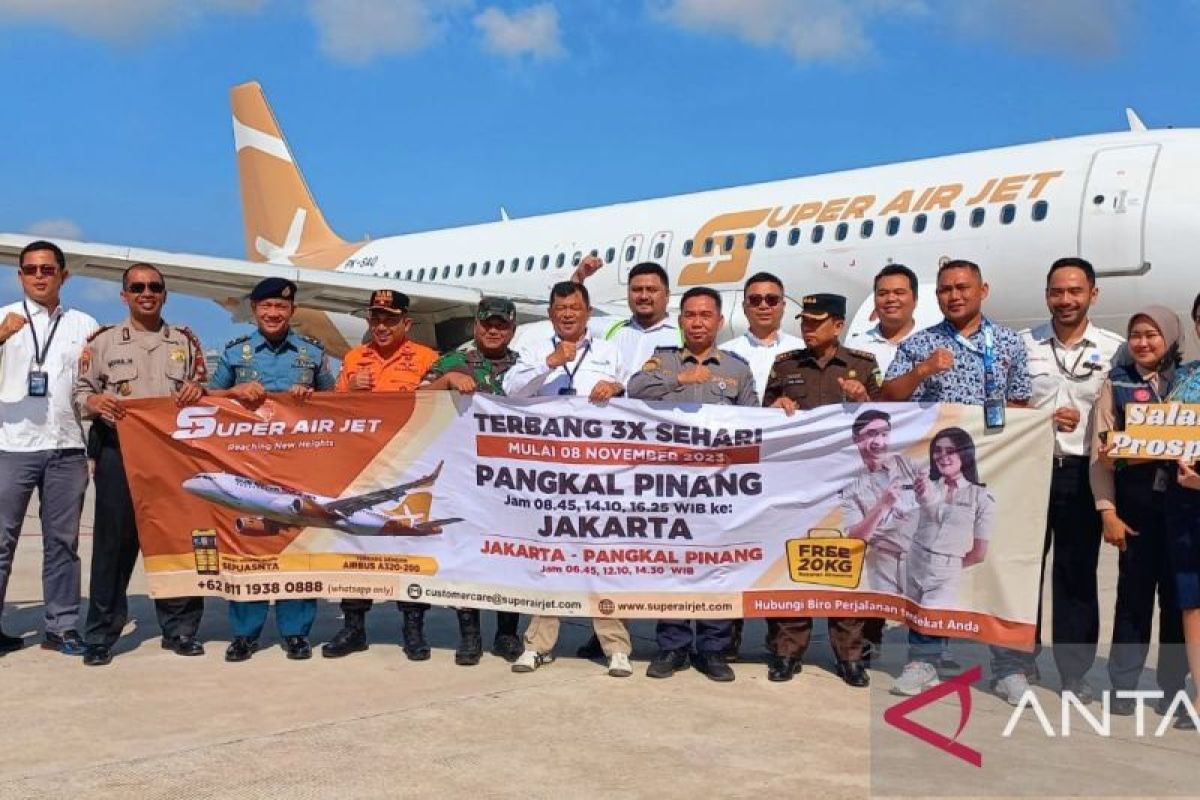 Super Air Jet resmi luncurkan rute penerbangan langsung Pangkalpinang-Jakarta