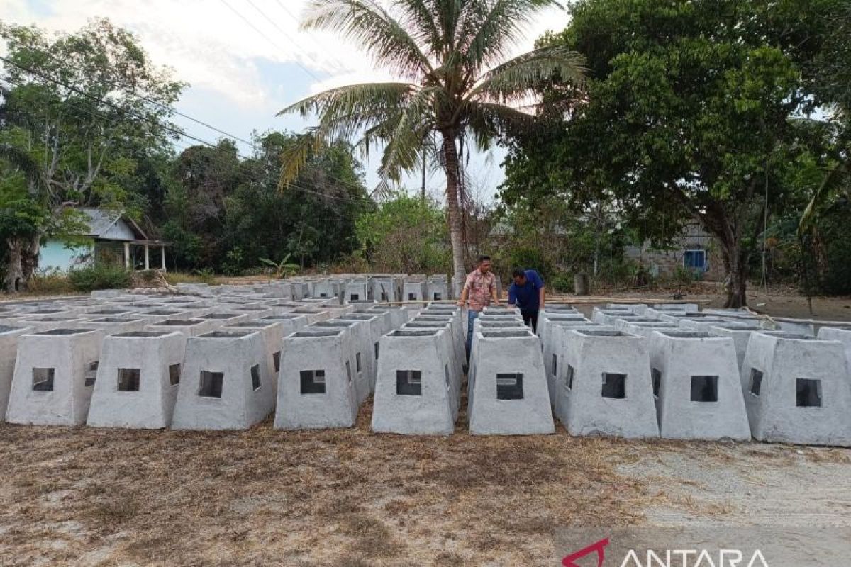 PT Timah - Kelompok Nelayan Bangka buat 207 rumah ikan