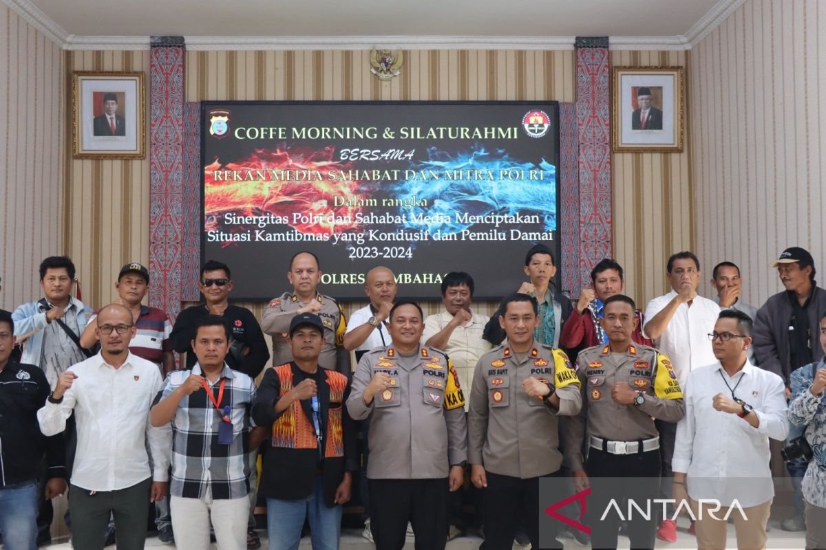 Coffee morning, AKBP Hary Adrianto ajak insan pers bantu jaga kamtibmas jelang Pemilu di Humbahas