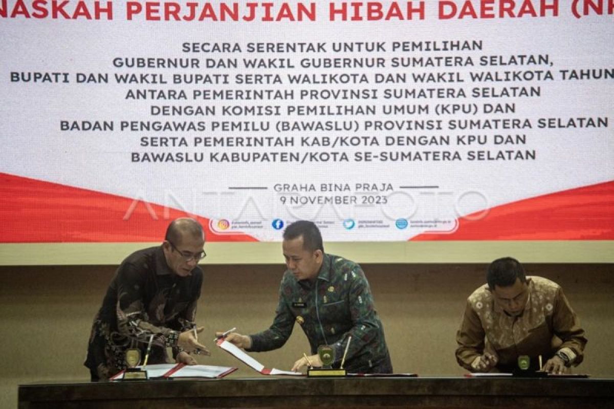 Total hibah daerah untuk pilkada di Sumatera Selatan Rp1,4 triliun