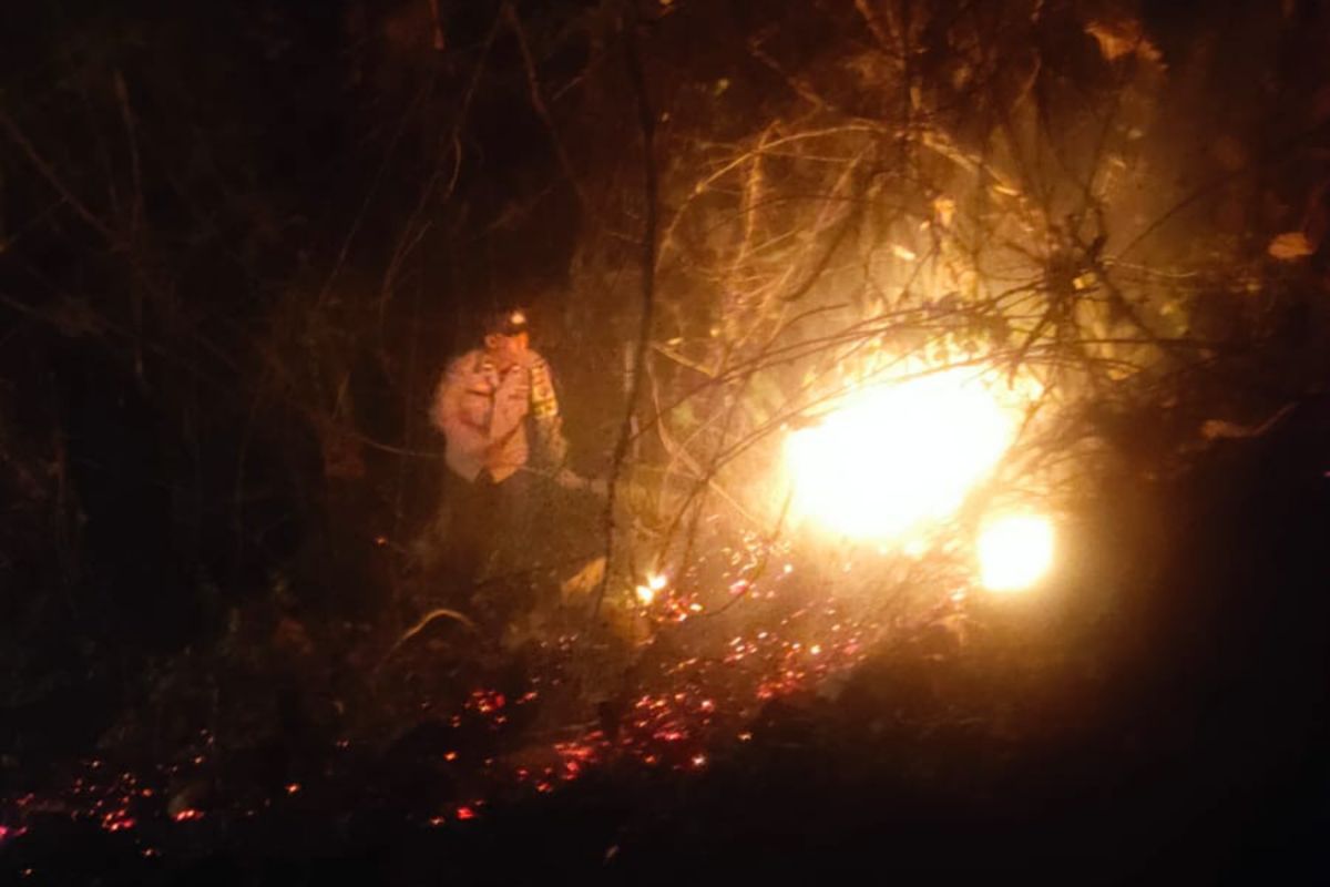 Satreskrim Polres menyelidiki penyebab kebakaran lahan di Lombok Tengah