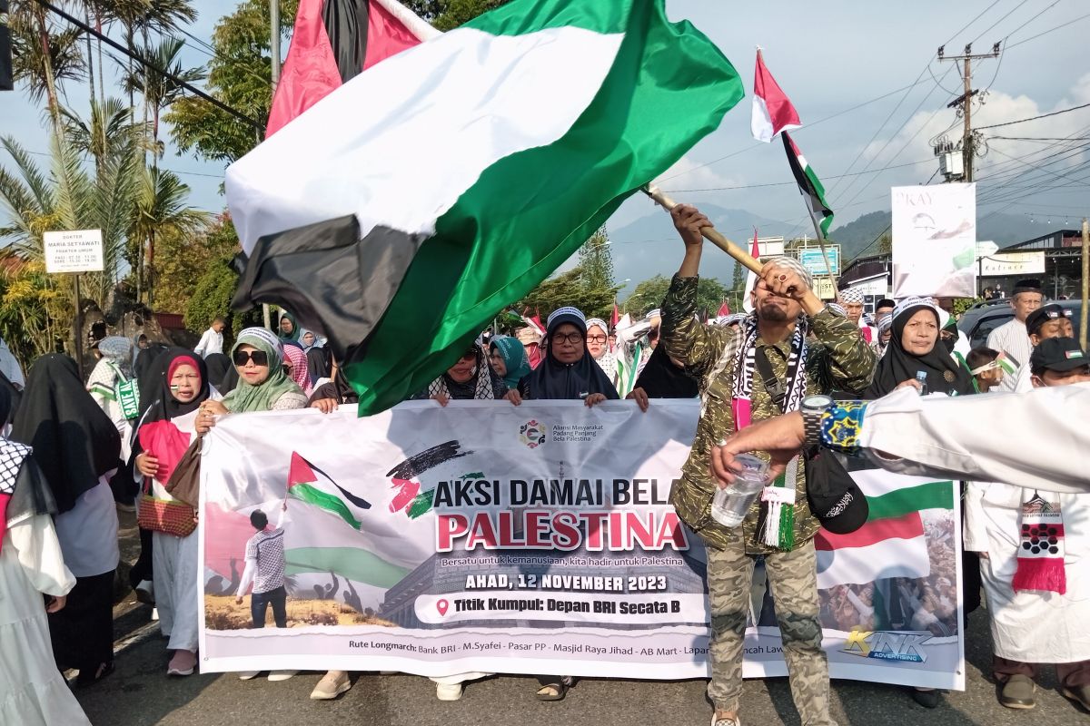 Aksi damai bela Palestina di Padang Panjang, himpun donasi capai Rp.300 juta