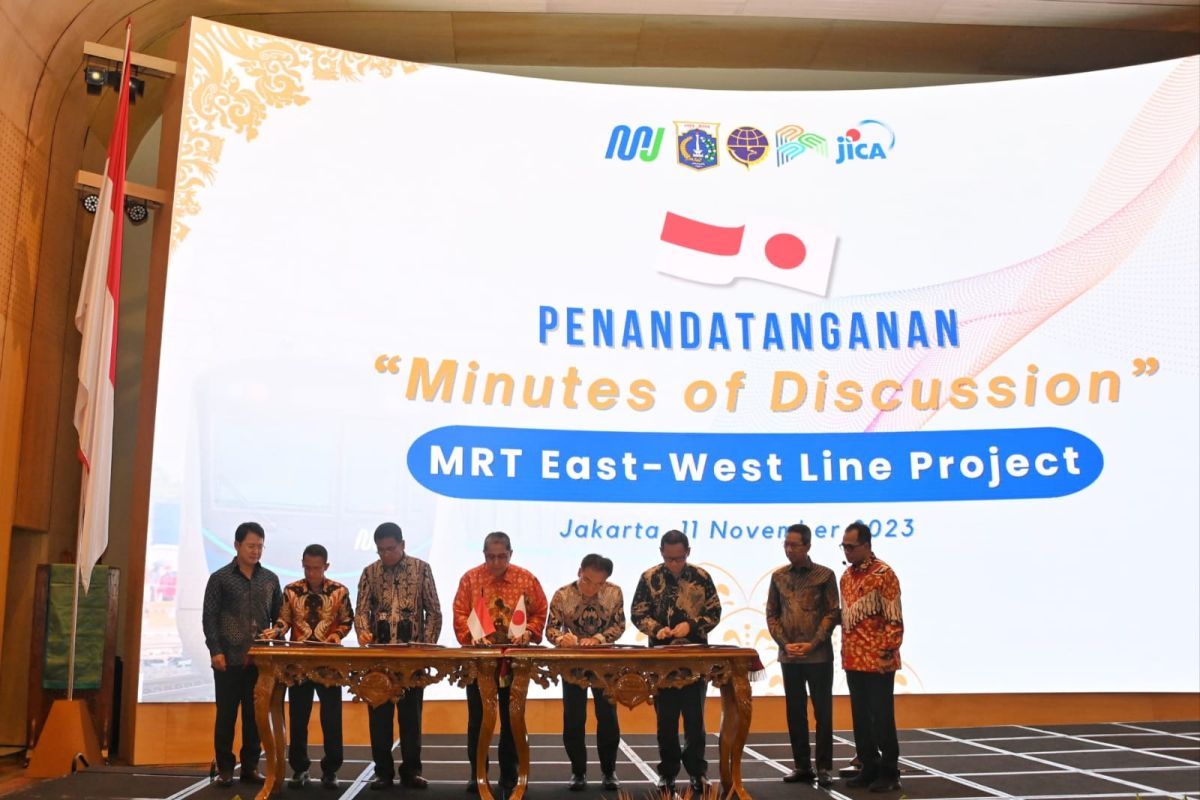 Indonesia dan Jepang teken MoD proyek MRT Koridor Timur-Barat fase 1 tahap 1