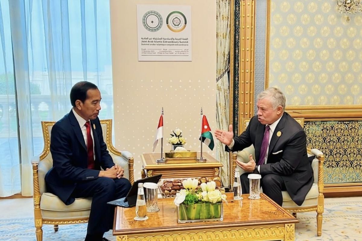Presiden Jokowi sebut Indonesia dan Yordania berpandangan sama wujudkan Palestina merdeka