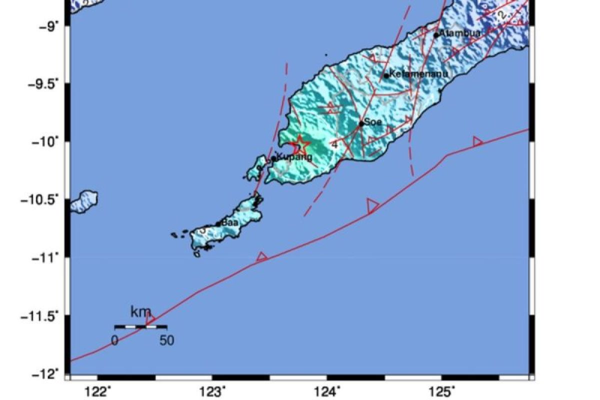 Gempa magnitudo 5,4 guncang Kota Kupang tidak berpotensi tsunami