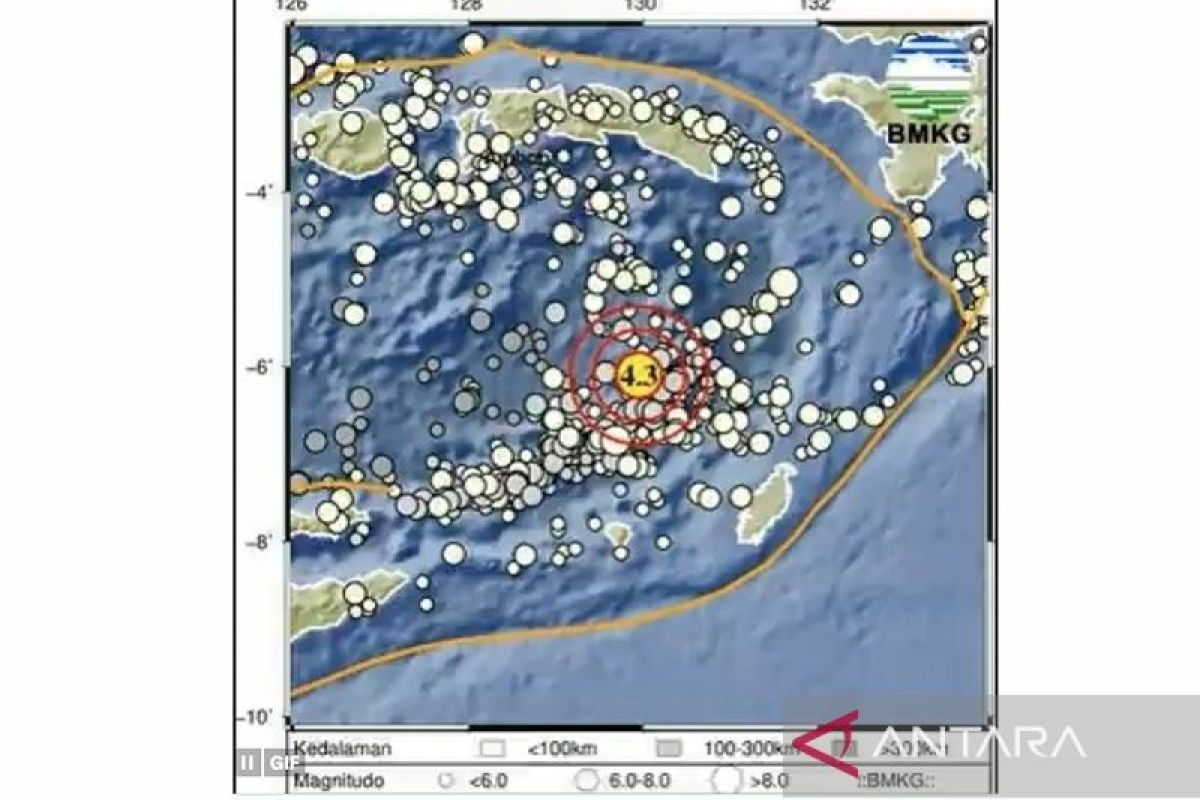 Tiga gempa dangkal guncang Maluku Tenggara Barat