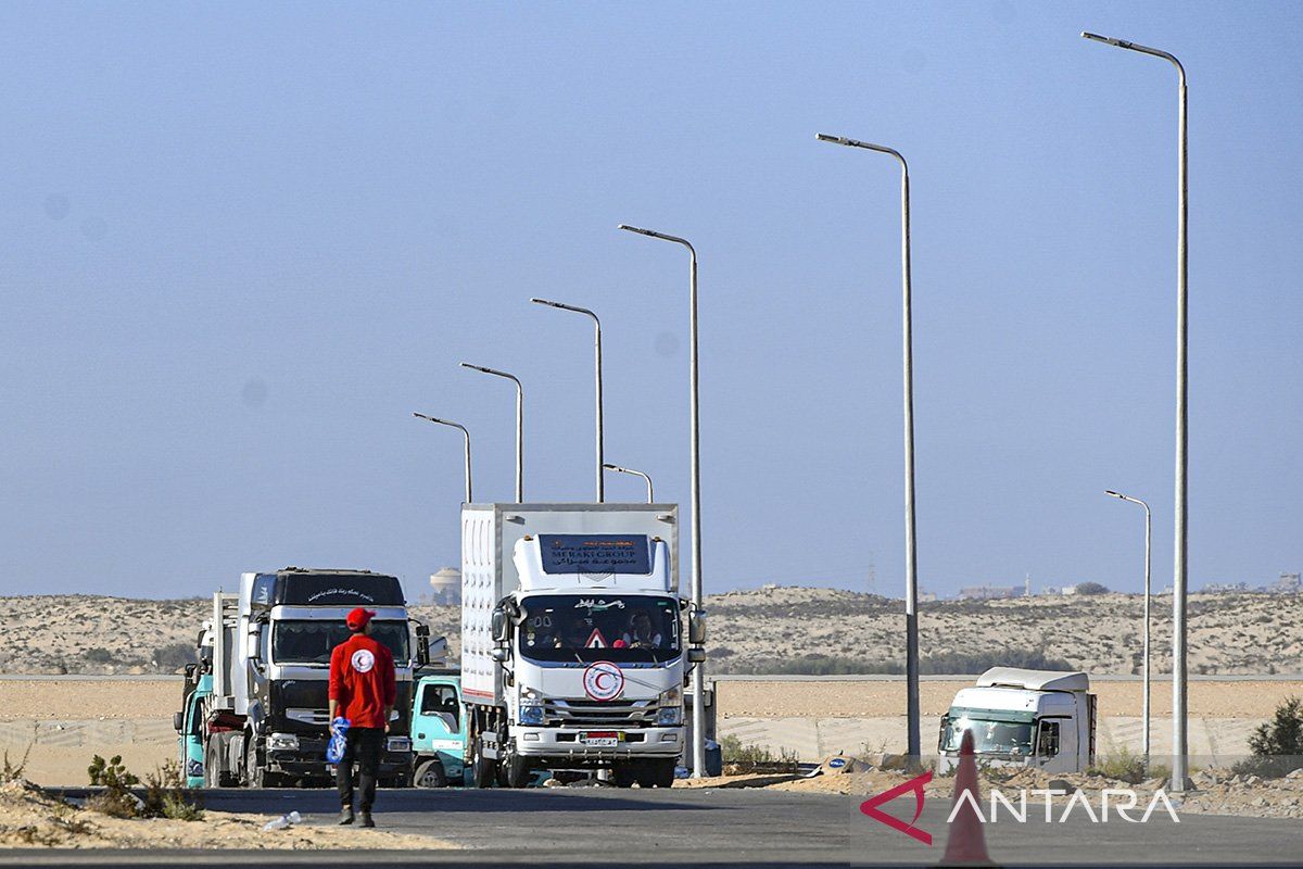 Bulan Sabit Merah Palestina ungkapkan 76 truk bantuan masuk Gaza