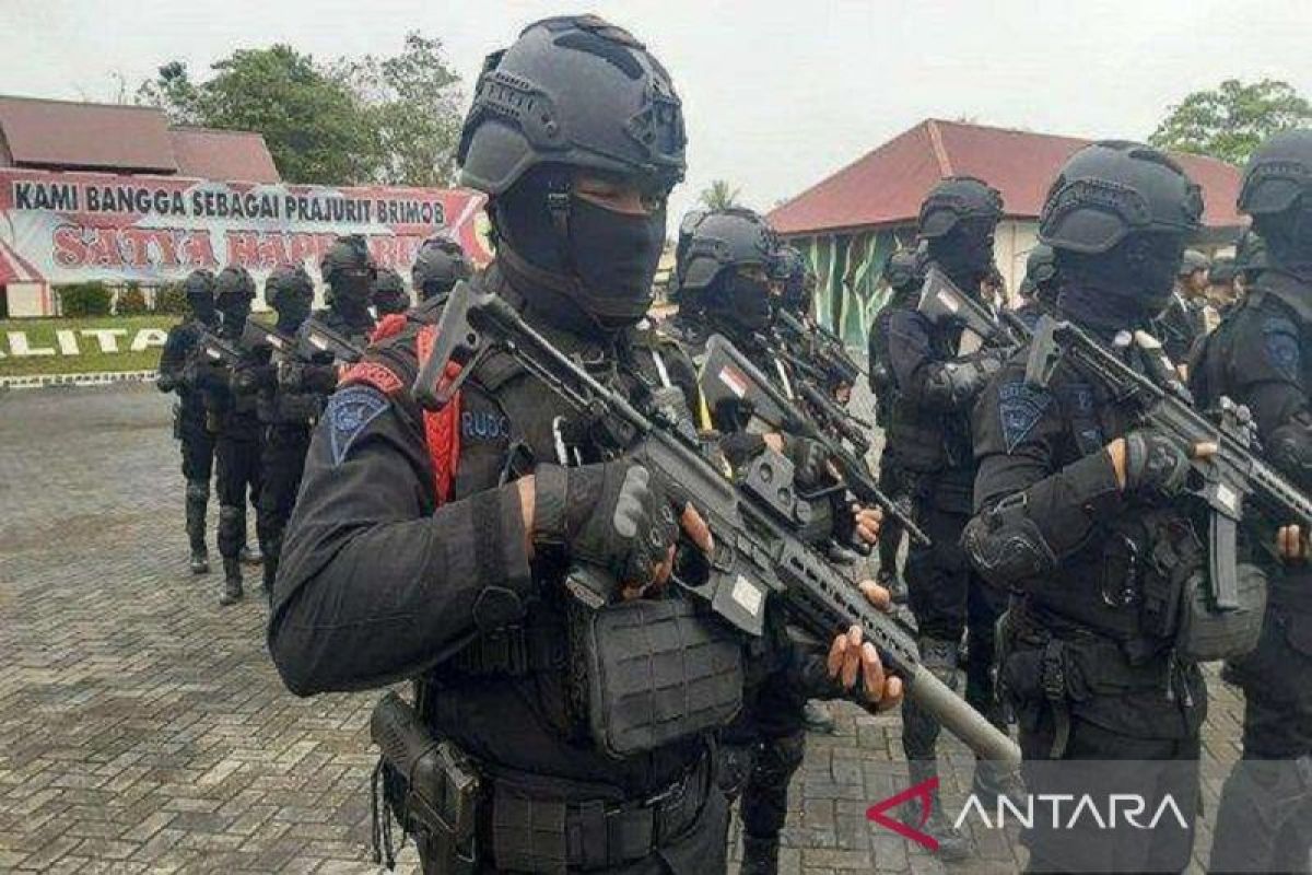 Brimob Polda Sulawesi Tenggara siagakan tiga batalyon Pam Pemilu 2024