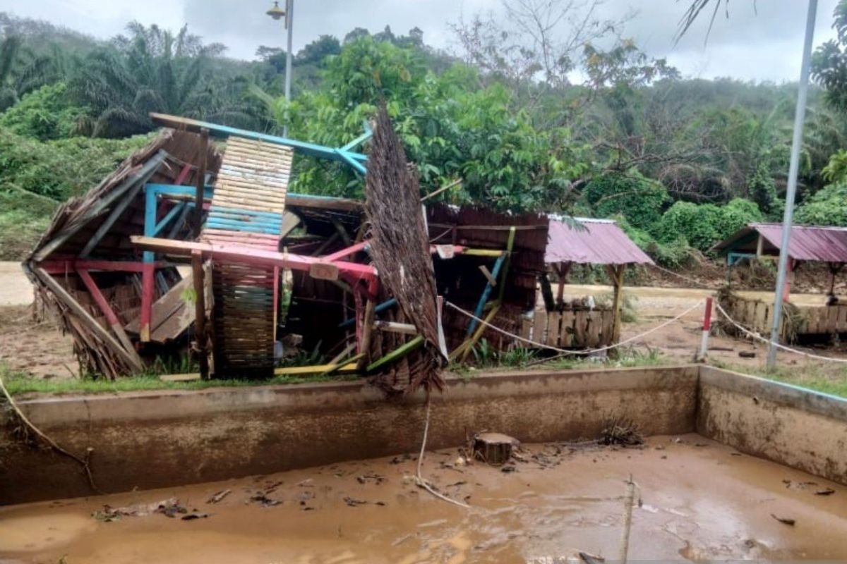 BUMDes Mandiri Desa Perkebunan Tapsel rugi seratusan juta akibat luapan Sungai Malombu