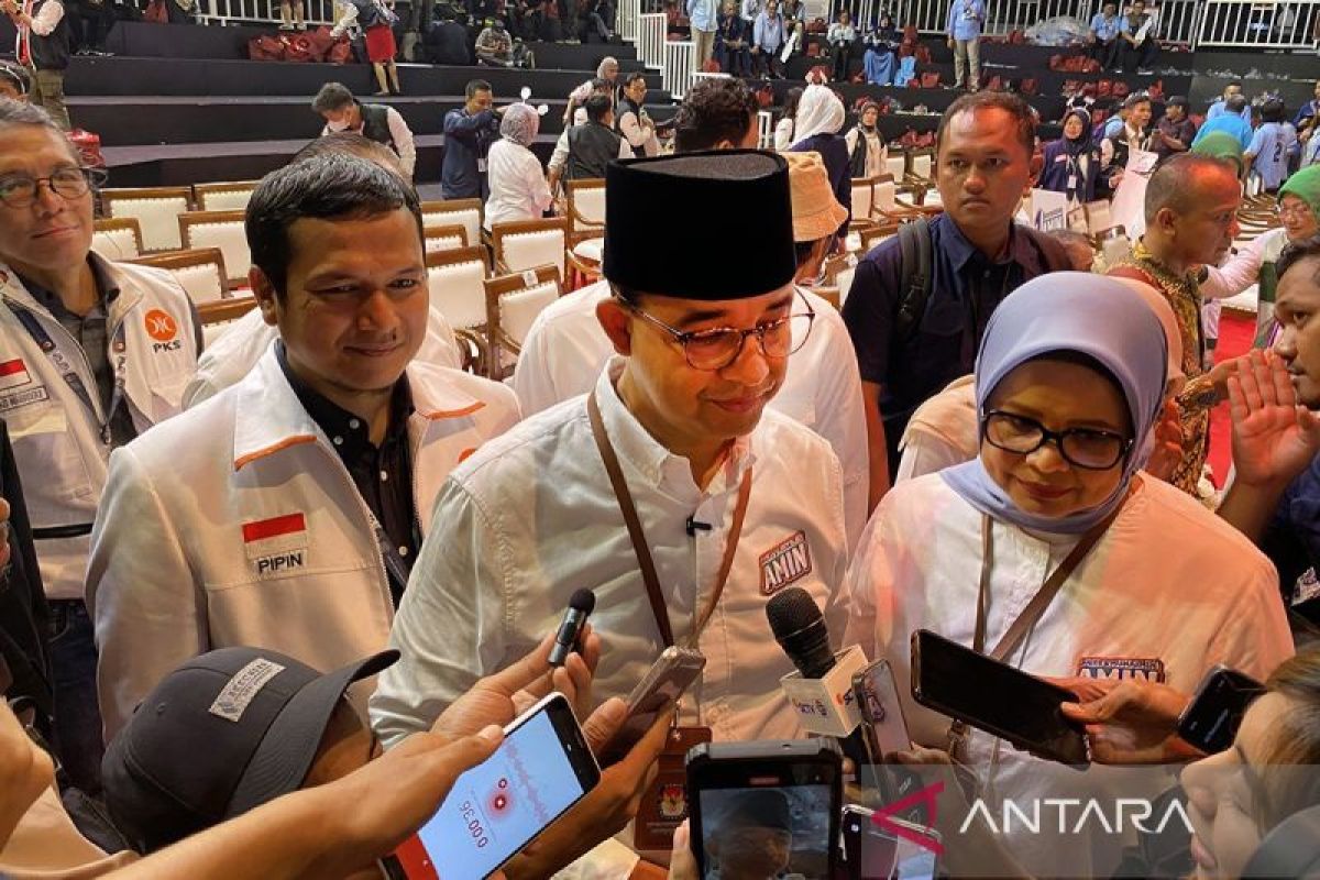 KPU: Anies nomor urut 1, Prabowo 2, Ganjar nomor 3