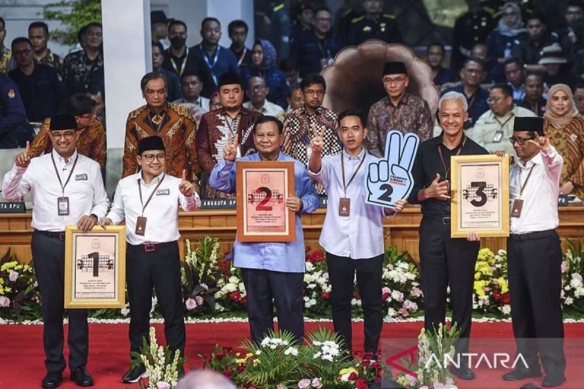 nomor urut pasangan Capres dan Cawapres Pemilu 2024 ANTARA News