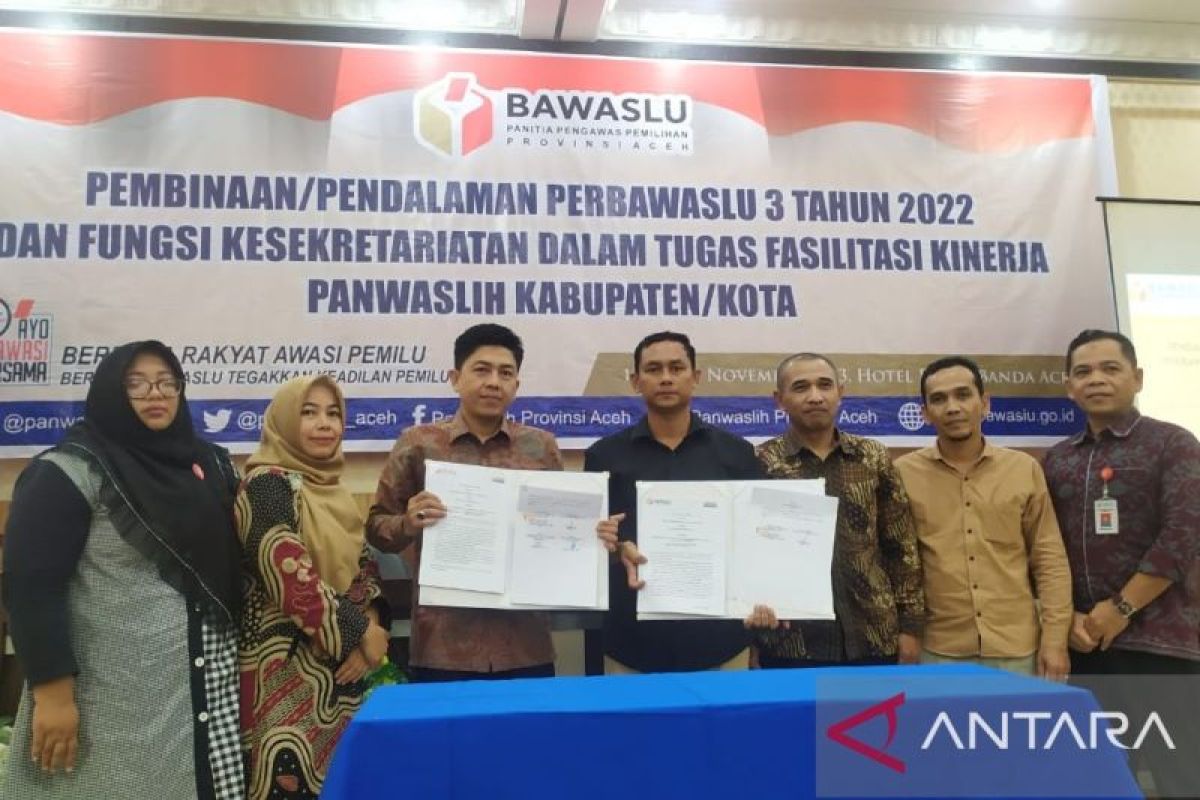 Panwaslih dan GeRAK Aceh kerja sama pengawasan partisipatif Pemilu 2024