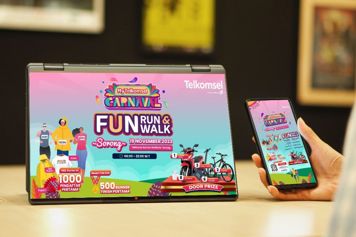 Telkomsel hadirkan "Fun Walk & Run", aneka kompetisi dan hiburan bagi masyarakat Sorong