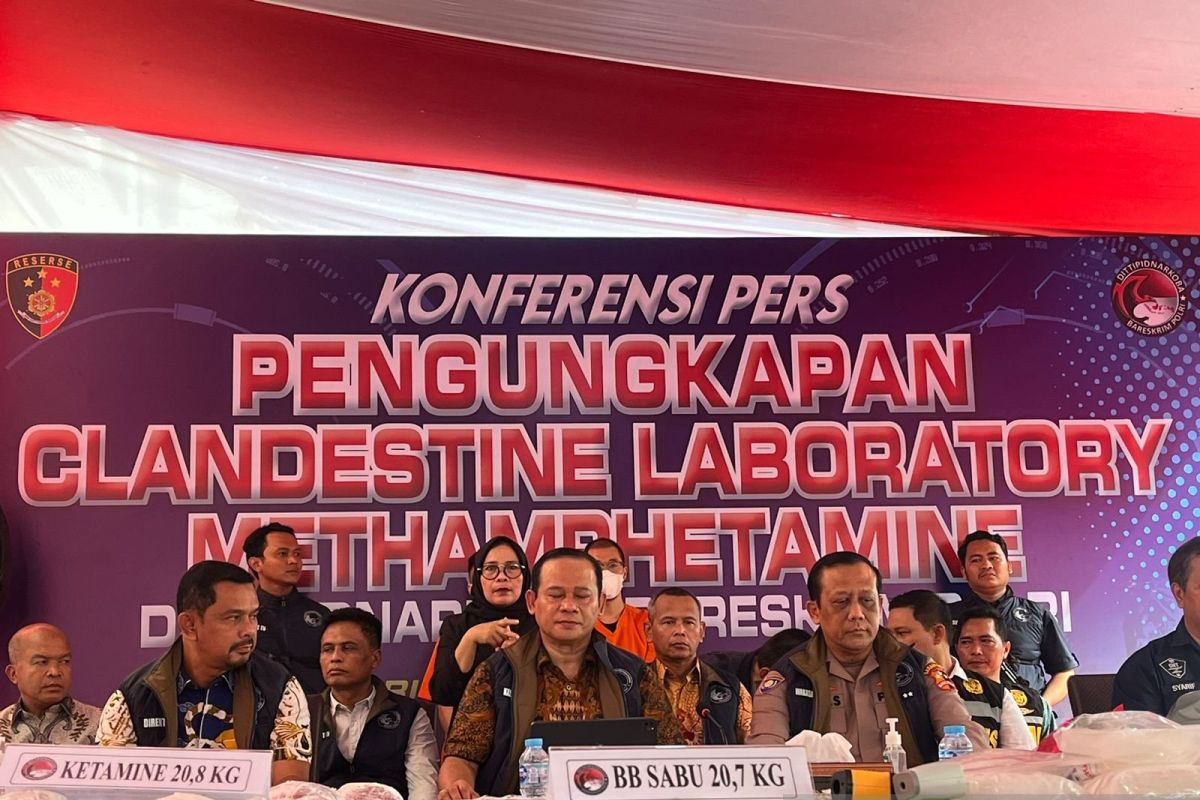 Bareskrim Polri sebut pabrik sabu di Tangerang diduga untuk perayaan tahun baru