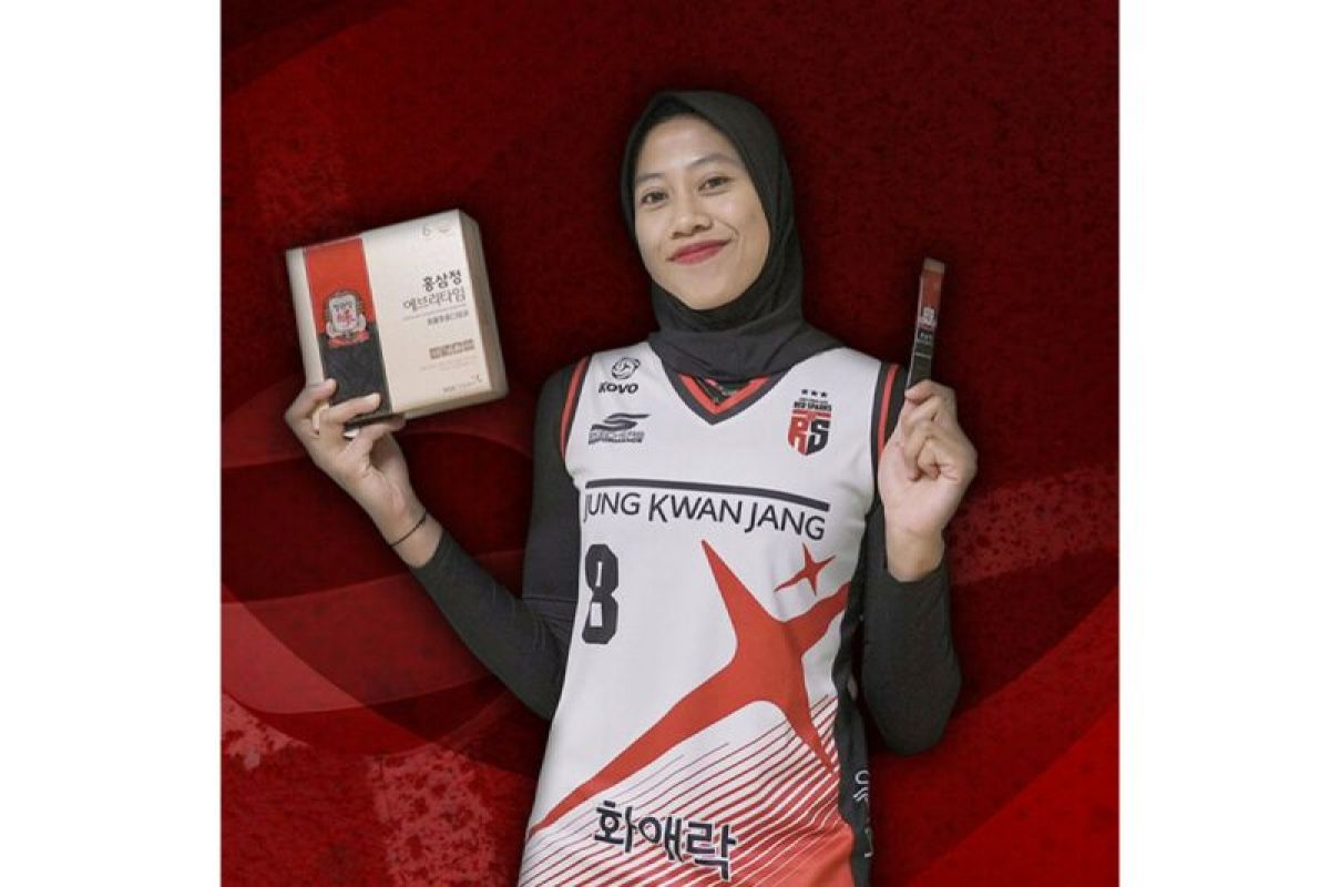 Megawati Pertiwi, pemain voli asal Indonesia, memiliki banyak energi dan semangat berkat Ginseng Merah