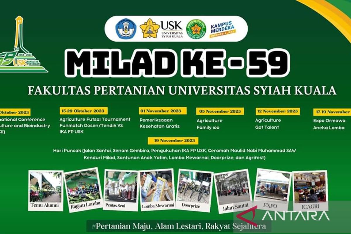 Sambut Milad ke 59, Fakultas Pertanian USK gelar seminar internasional