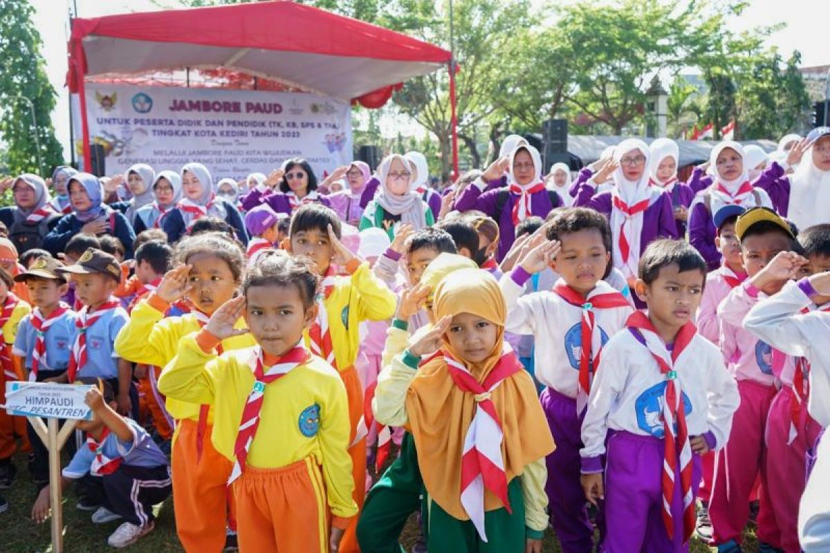 Anak-anak di Kediri ikuti Jambore Prasiaga PAUD 2023