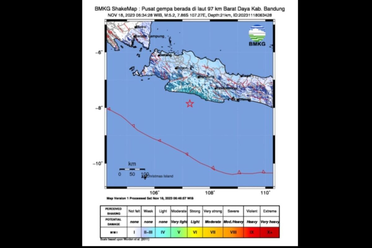 Gempa di pantai selatan Cianjur dipicu aktivitas subduksi lempeng