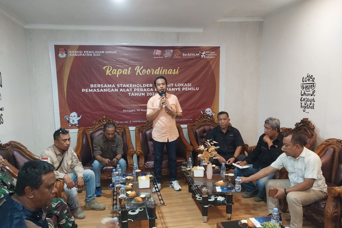 KPU Kabupaten Sigi libatkan Pemda-TNI dan Polri bahas pemasangan apk