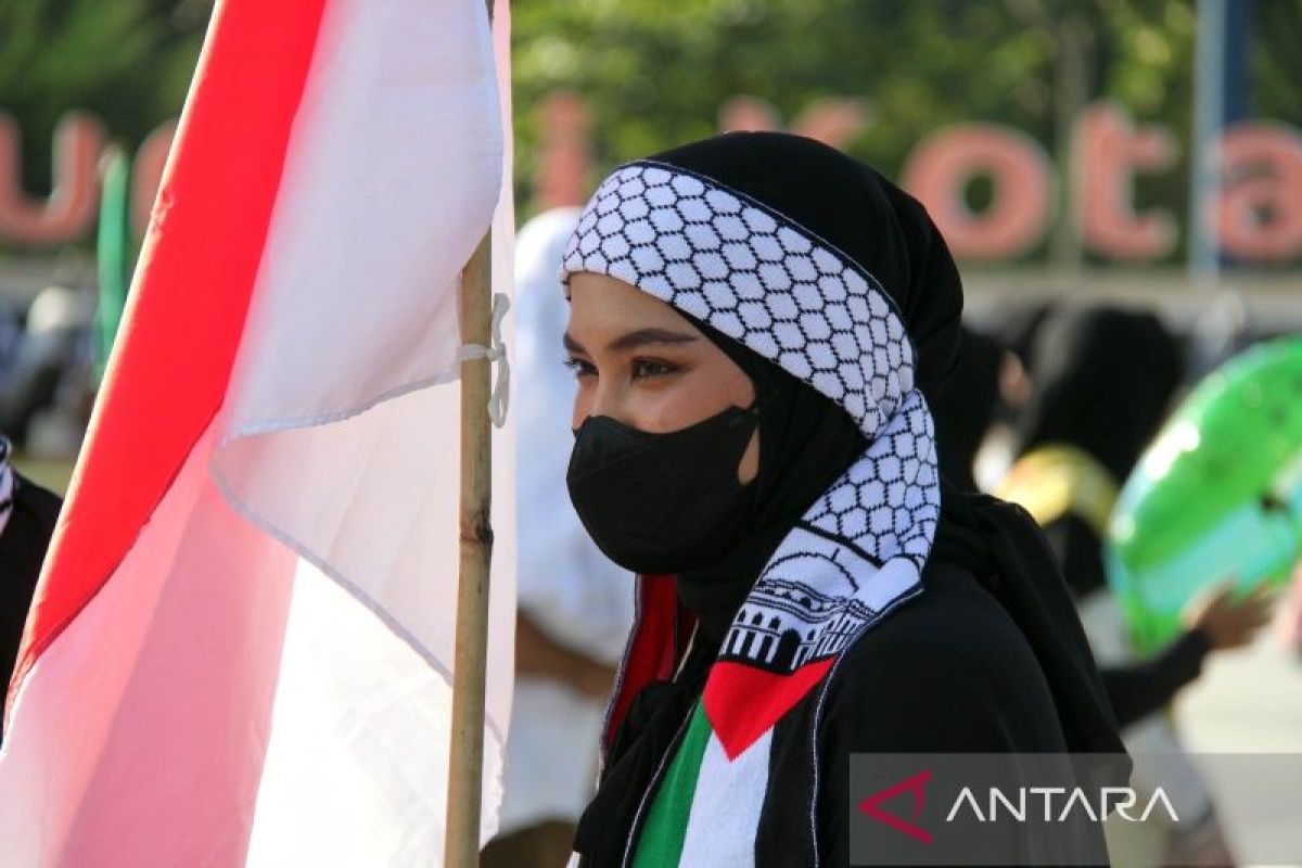 PARADE FOTO - Aksi bela Palestina di Dumai