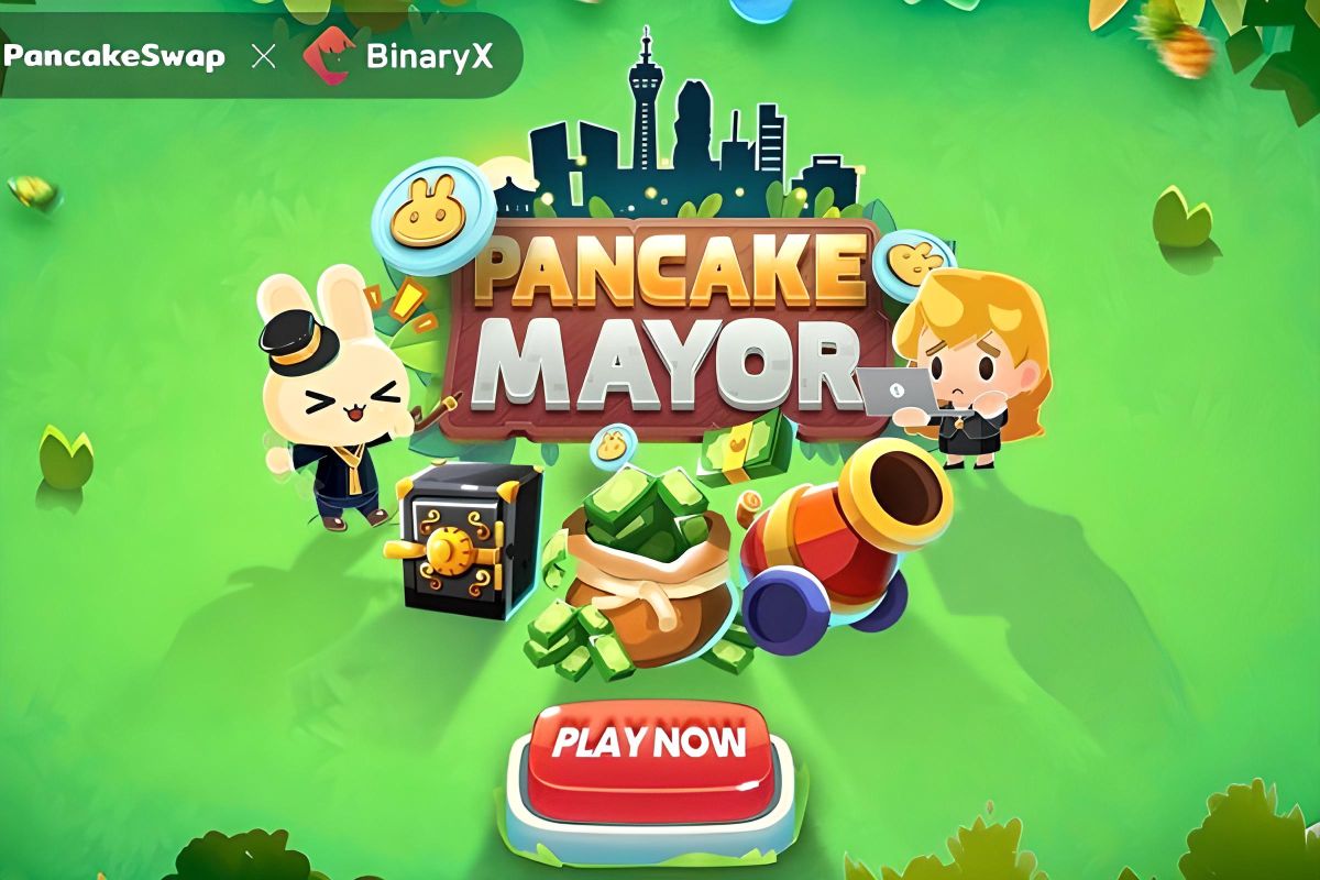 BinaryX rilis gim simulasi kota Pancake Mayor di PancakeSwap