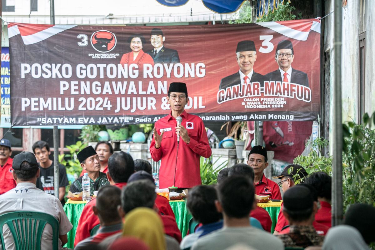PDI Surabaya dirikan posko gotong royong kawal pemilu jurdil
