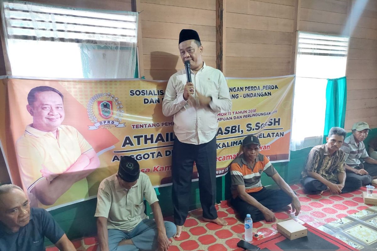 Anggota DPRD Kalsel Athaillah gencarkan sosialisasi Perda 11/2018