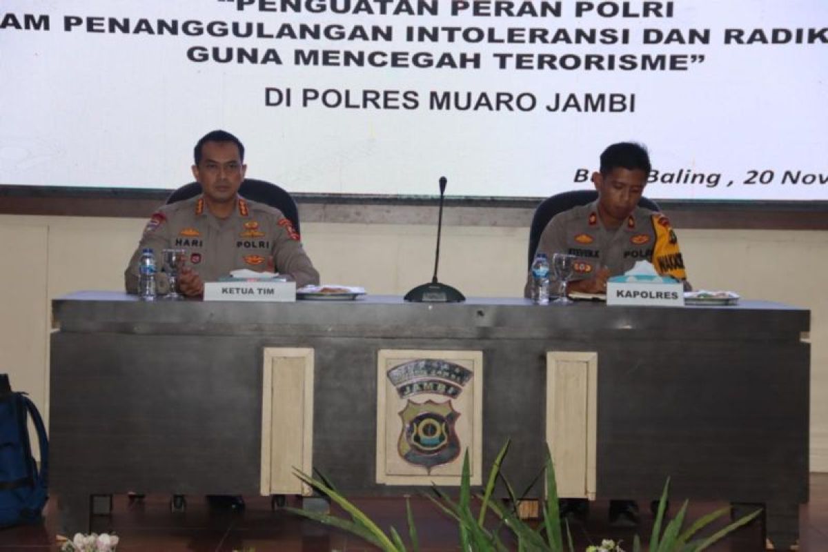 Puslitbang Polri adakan penelitian intoleransi dan radikalisme di Muaro Jambi