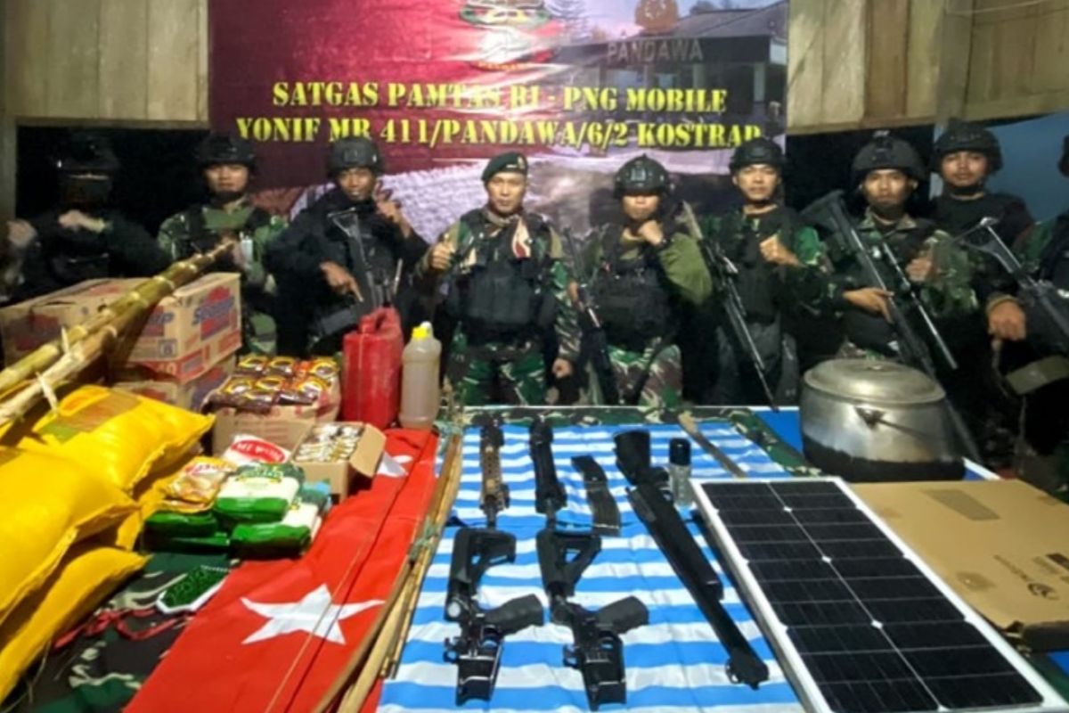 Satgas Yonif 411/Pandawa Kostrad gagalkan pasokan senjata api ke Papua Pegunungan