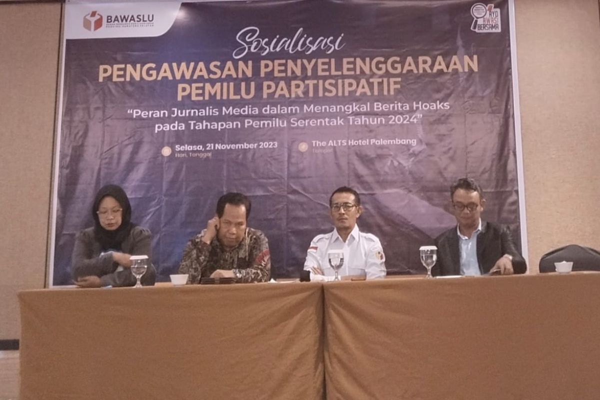 Bawaslu Sumsel sebut media berperan besar cegah berita hoaks saat pemilu