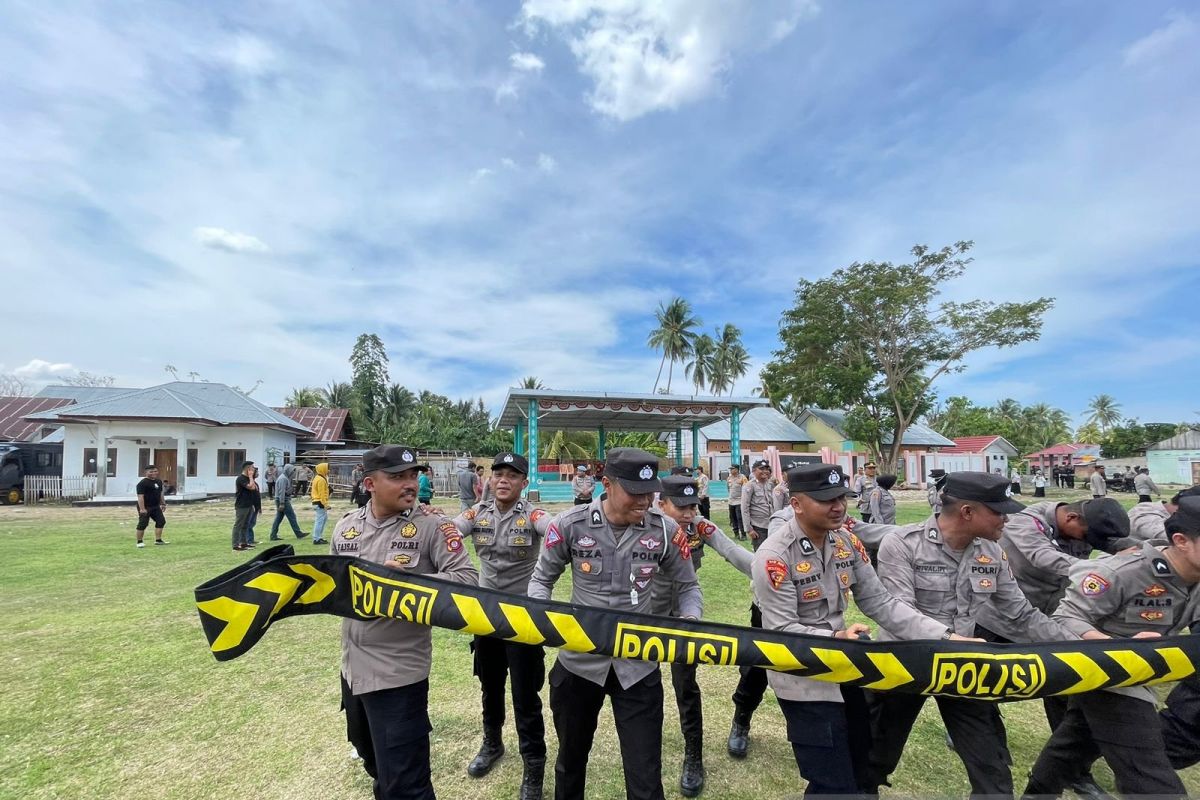 Polres Gorontalo Utara simulasi pengamanan kampanye pemilu