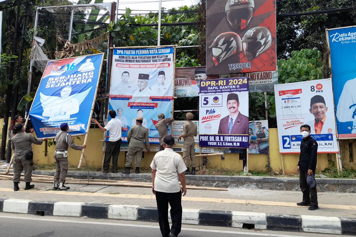 Pemasangan APK peserta pemilu di Kota Serang tak boleh sembarangan