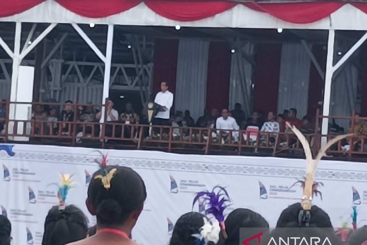 Presiden Joko Widodo buka puncak Sail Teluk Cenderawasih di Biak