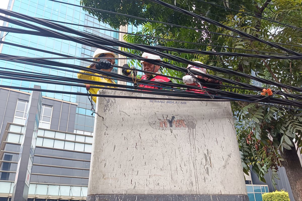 Pemkot Jaksel potong 45 kabel fiber optik untuk penataan kota