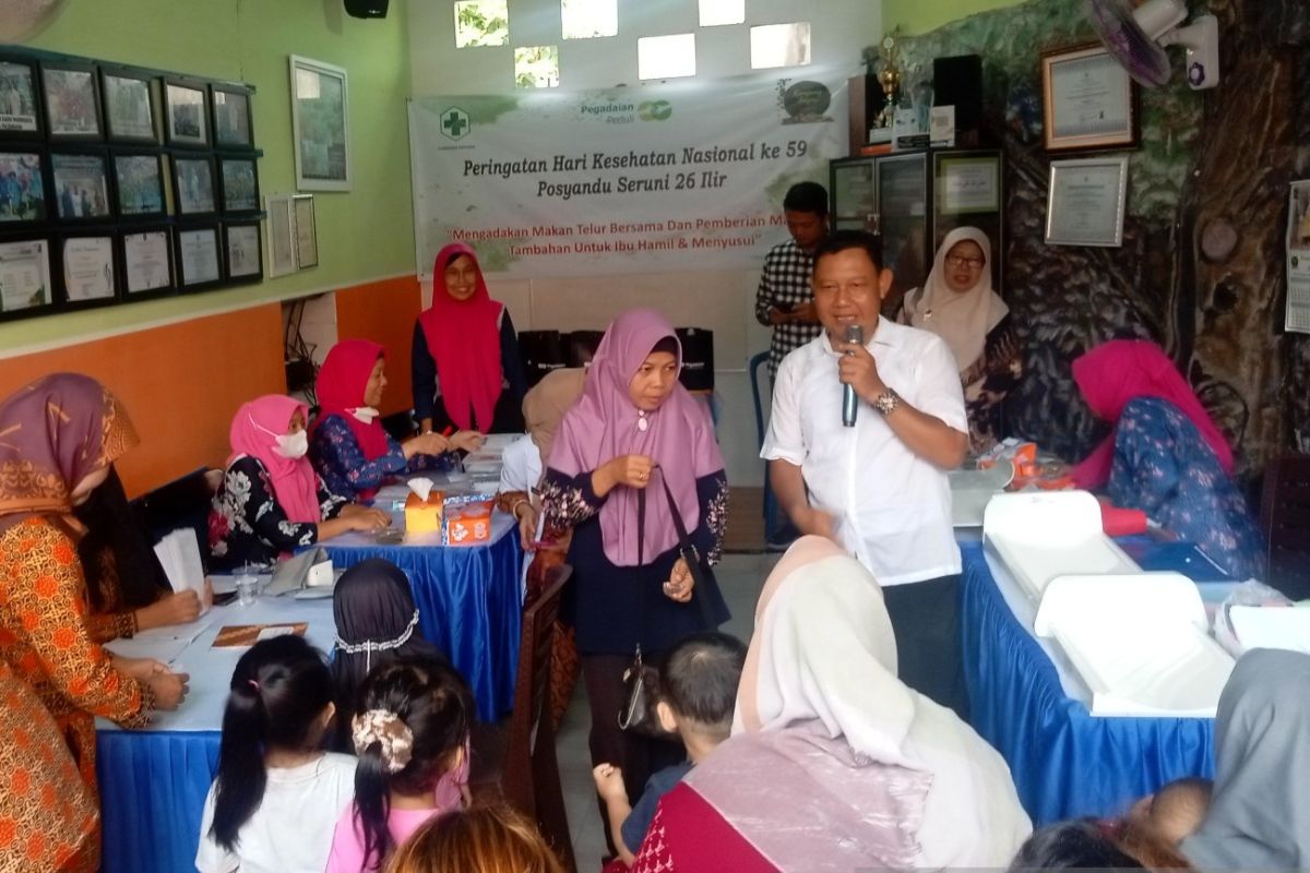 Posyandu di Palembang beri makan berprotein ke warga atasi stunting
