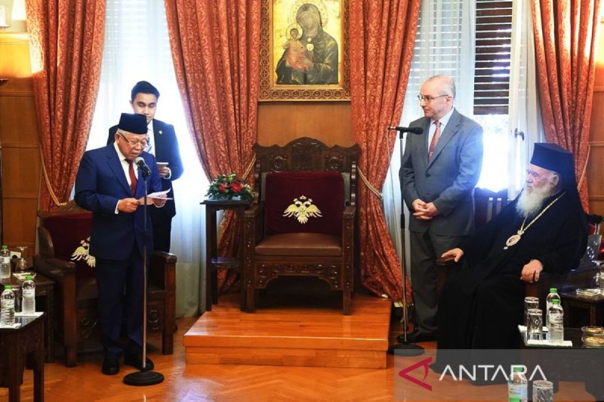 Ma'ruf Amin dan Uskup Agung Yunani tukar pandangan soal keberagaman