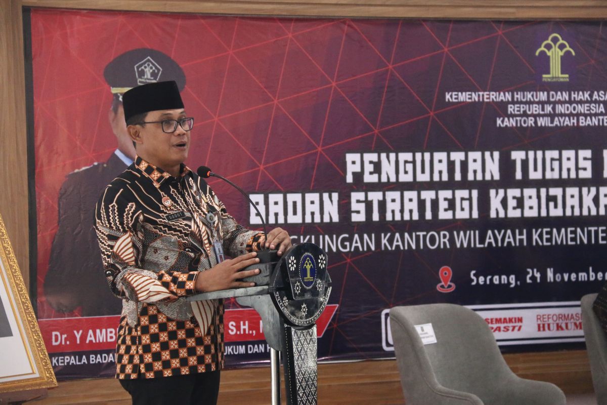 Kanwil Kemenkumham Banten dukung Tusi BSK Hukum dan HAM