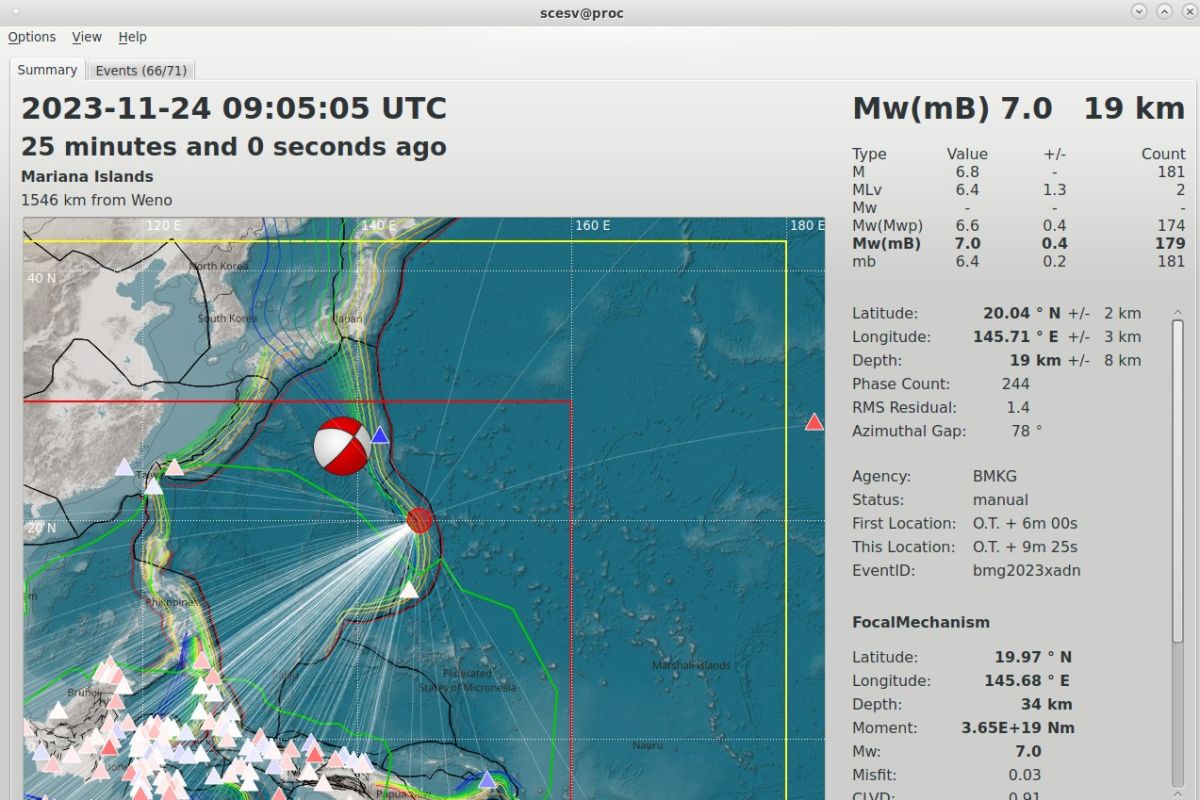 Gempa bumi M 7,0 Mariana Island tak berpotensi tsunami di Indonesia