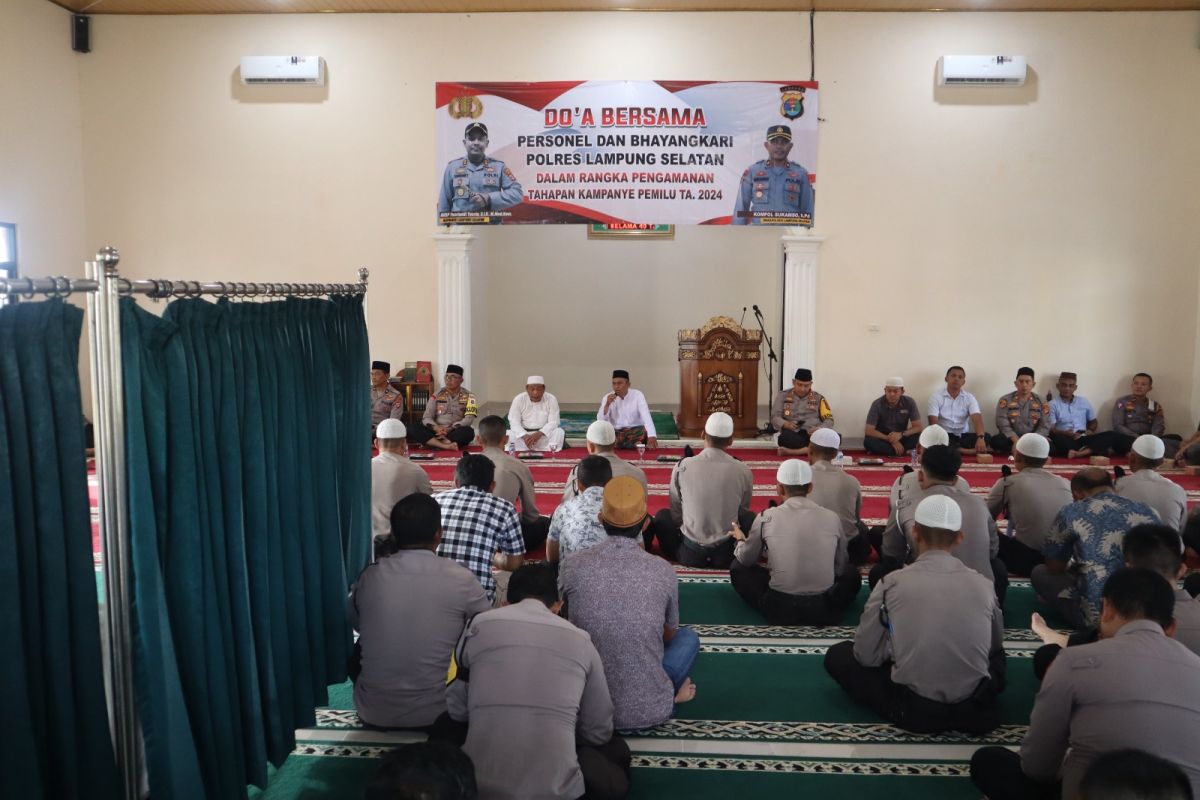 Polres Lampung Selatan doa bersama untuk pemilu damai