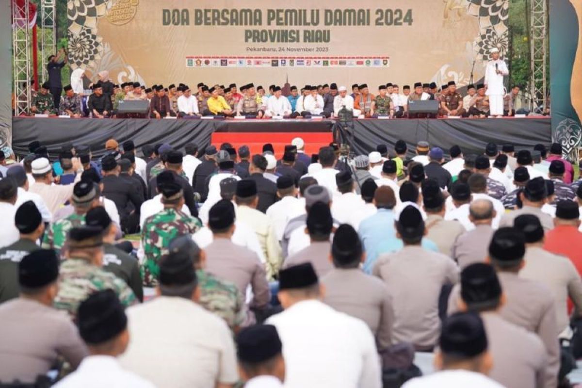 Hadirkan Das'ad Latif, Polda Riau doa bersama wujudkan pemilu damai