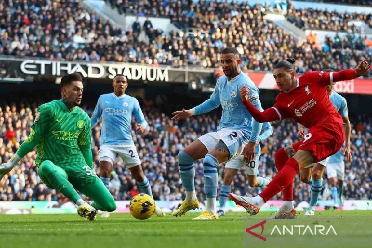 Laga Liverpool lawan Manchester City berakhir imbang 1-1