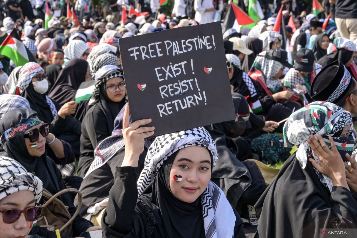 Aksi Damai Untuk Palestina Antara News 5875