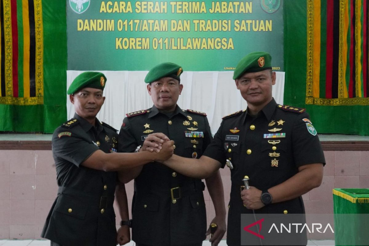 Eks Danyon Raider Letkol Andi dilantik jadi Dandim Aceh Tamiang