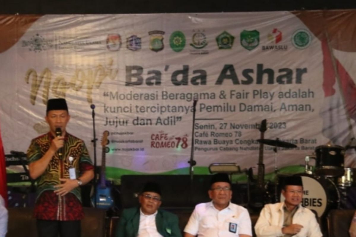 PCNU Jakbar gelar ngopi ba'da Ashar dukung pemilu damai dan aman