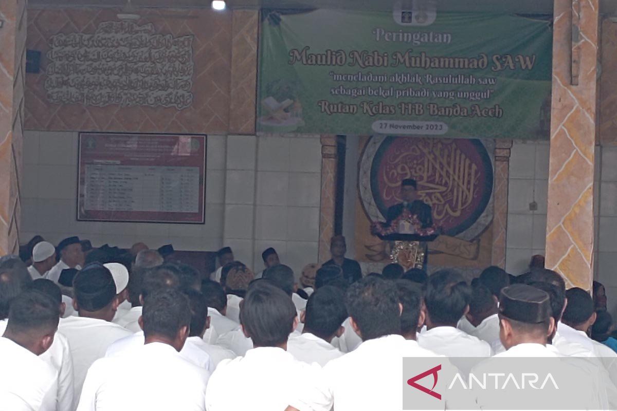 Ratusan warga binaan Rutan Banda Aceh rayakan maulid nabi
