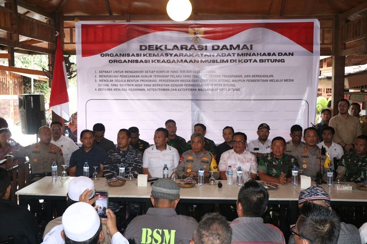 Ormas adat dan organisasi keagamaan di Bitung gelar deklarasi damai