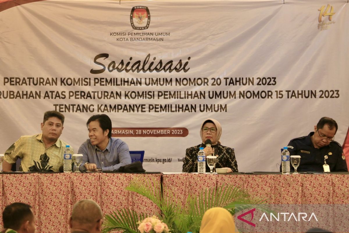 KPU Banjarmasin sosialisasikan aturan kampanye ke peserta pemilu
