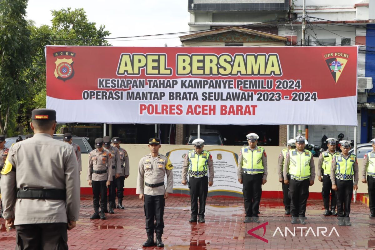 Polres Aceh Barat kerahkan 97 personel amankan kampanye Pemilu 2024