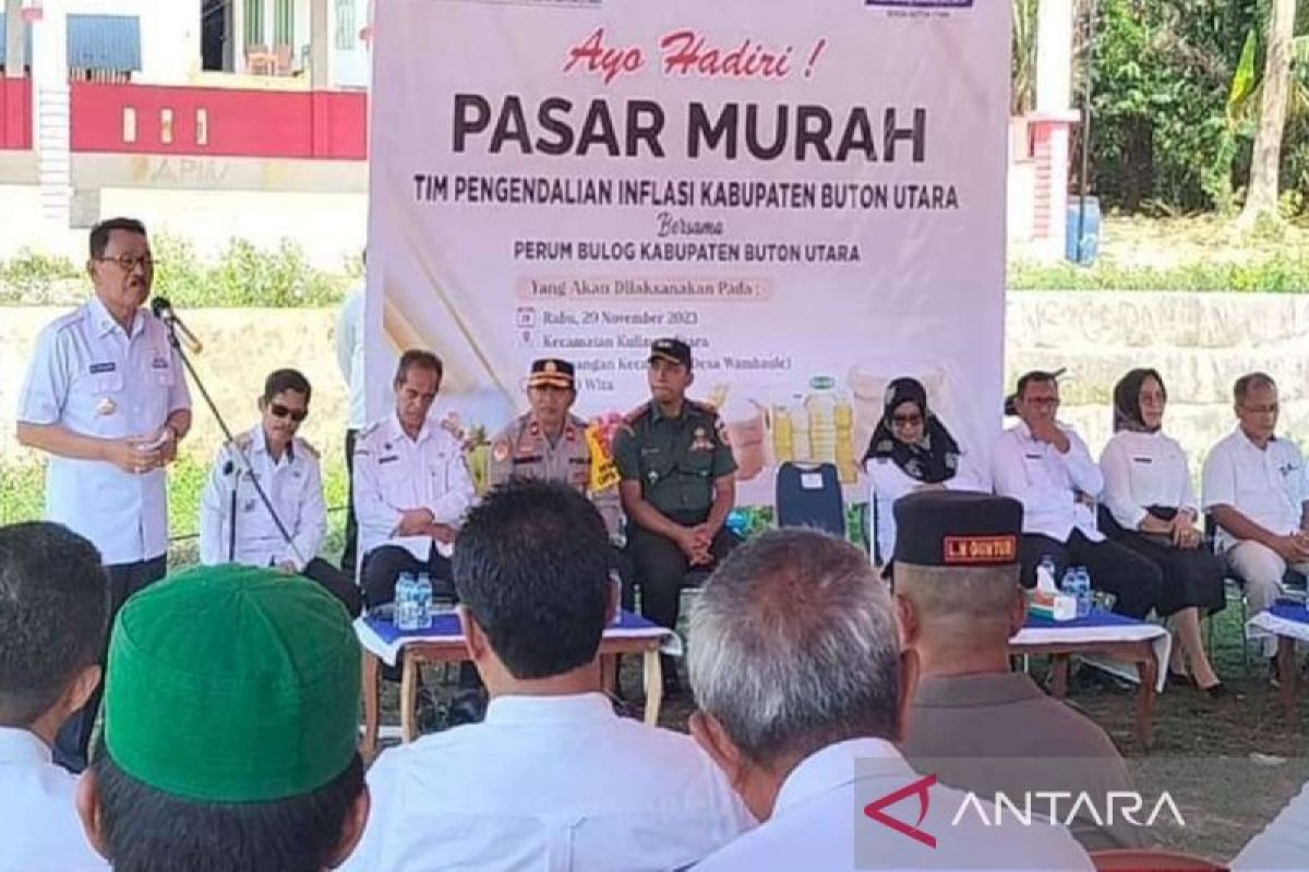 Pemkab Buton Utara bersama Bulog gelar pasar murah